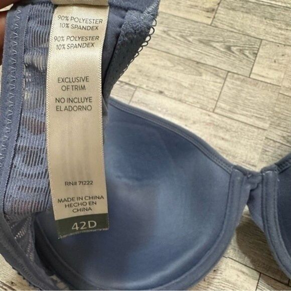 LUCKY BRAND FULL COVERAGE LINED BLUE BRA 42D - Picture 5 of 10